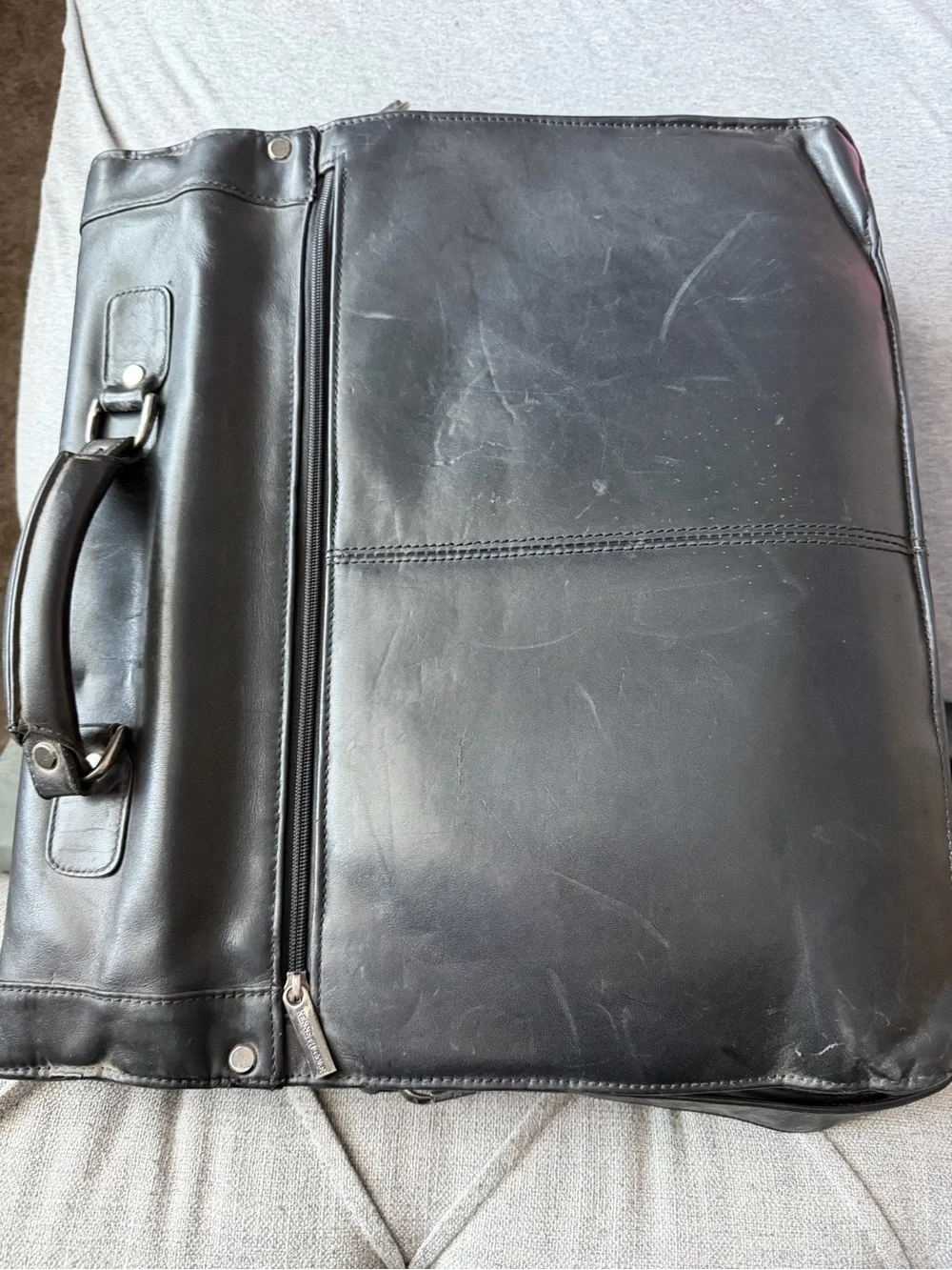 Kenneth Cole Black Leather Briefcase for Men